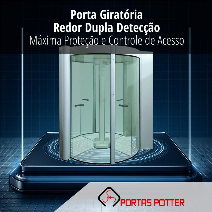 Porta Giratória Redor Dupla Detecção: Máxima Proteção e Controle de Acesso