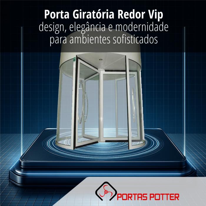 Porta Giratória Estética Redor Vip: design, elegância e modernidade para ambientes sofisticados