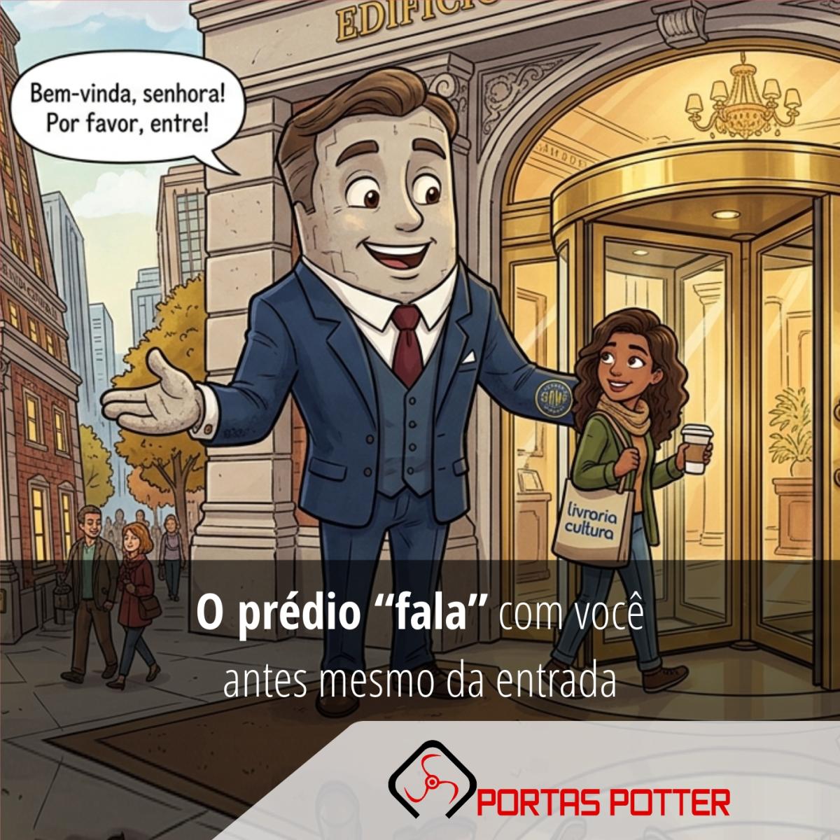 O prédio fala com você antes mesmo da entrada