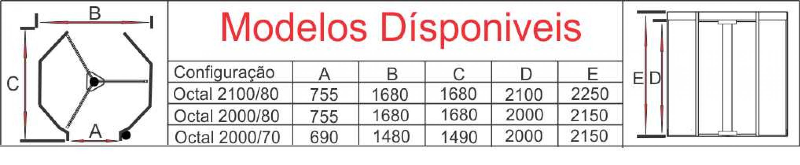  Porta giratória com detector de metais Octal 