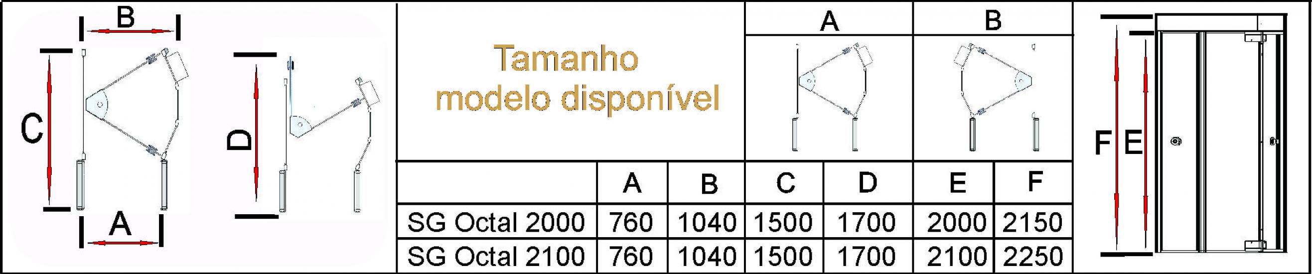Porta Semi Giratória com detector de Metais Octal