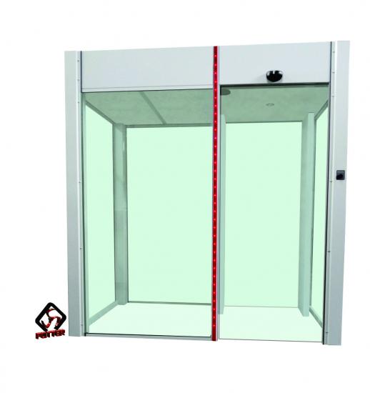 Eclusa Automática Deslizante com detector de metais